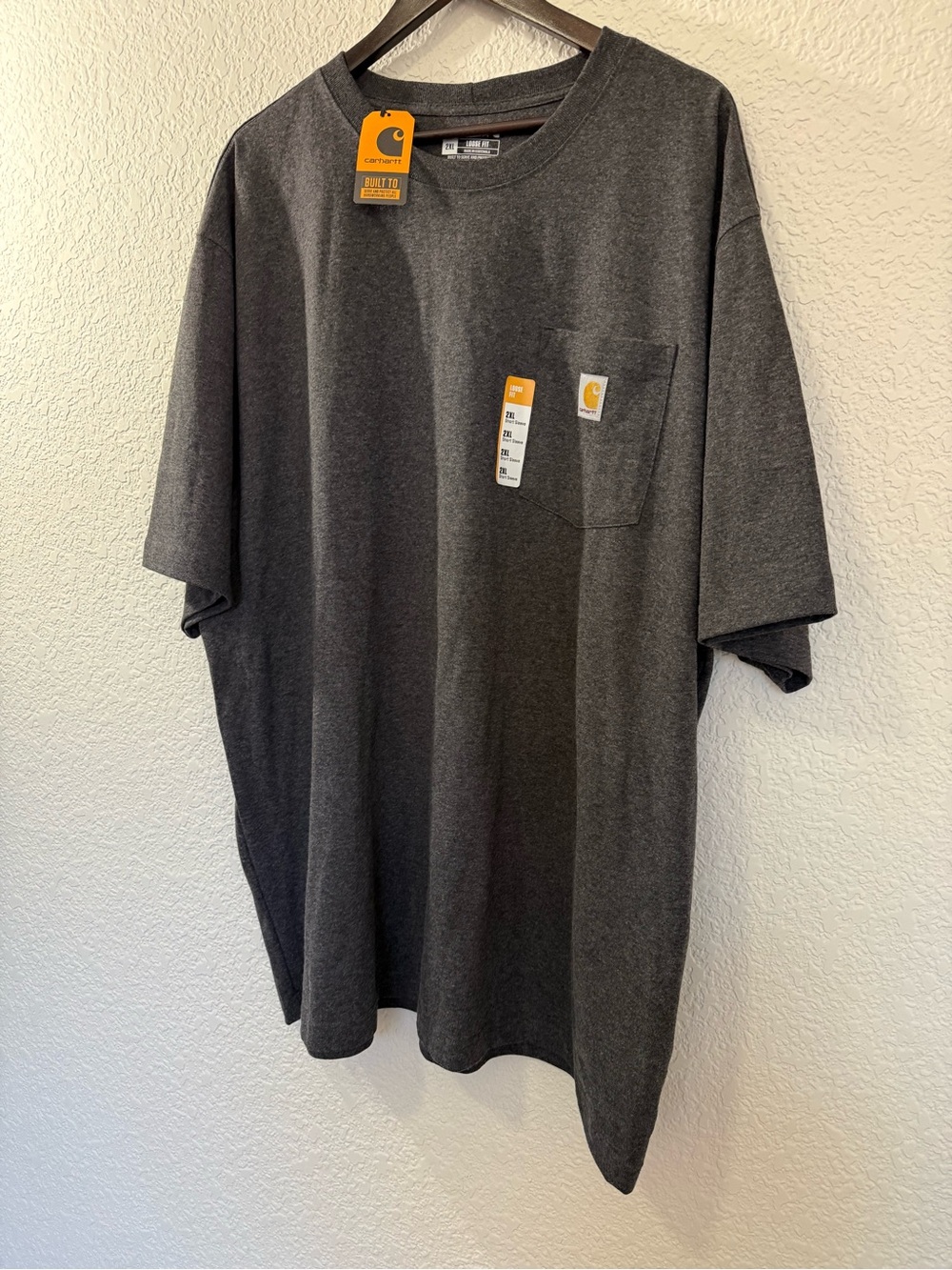 Carhartt Pocket Tee | Loose Fit Workwear | Charcoal Gray NWT | 2XL - Picture 5 of 6